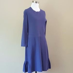 Periwinkle Blue Dress Sleeved Ann Taylor Medium